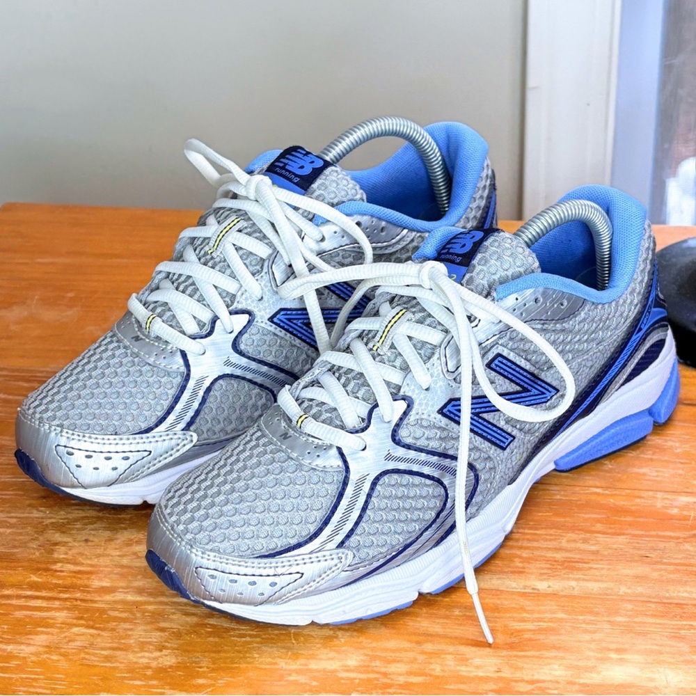 New Balance Gray and Blue Athletic Shoes